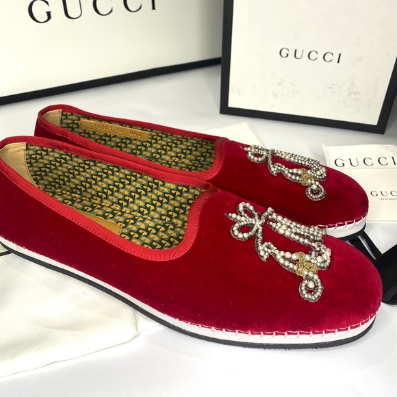 Gucci Men's Velluto Marmara Rosso Loafers SIZE 10 Alessandro Michele Edition - Picture 5 of 11